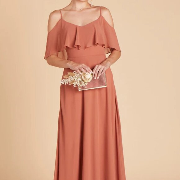 Birdy Grey Jane Chiffon Maxi Dress in Terracotta - Picture 1 of 8